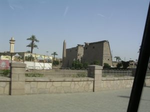 Karnak Temple showing church and then mosque