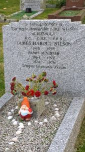 Harold Wilson's grave, St Mary's, Scilly Isles