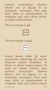 Kindle treatment of png and gif transparency