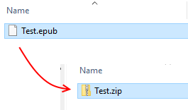 Changing the name of an epub file