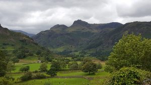 The Langdale Pikes from a distance