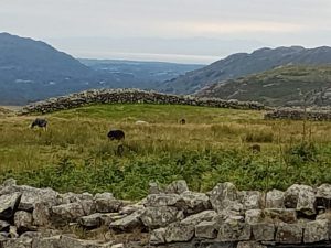 Hardknott Fort, looking towards the Irish Sea and Isle of Man