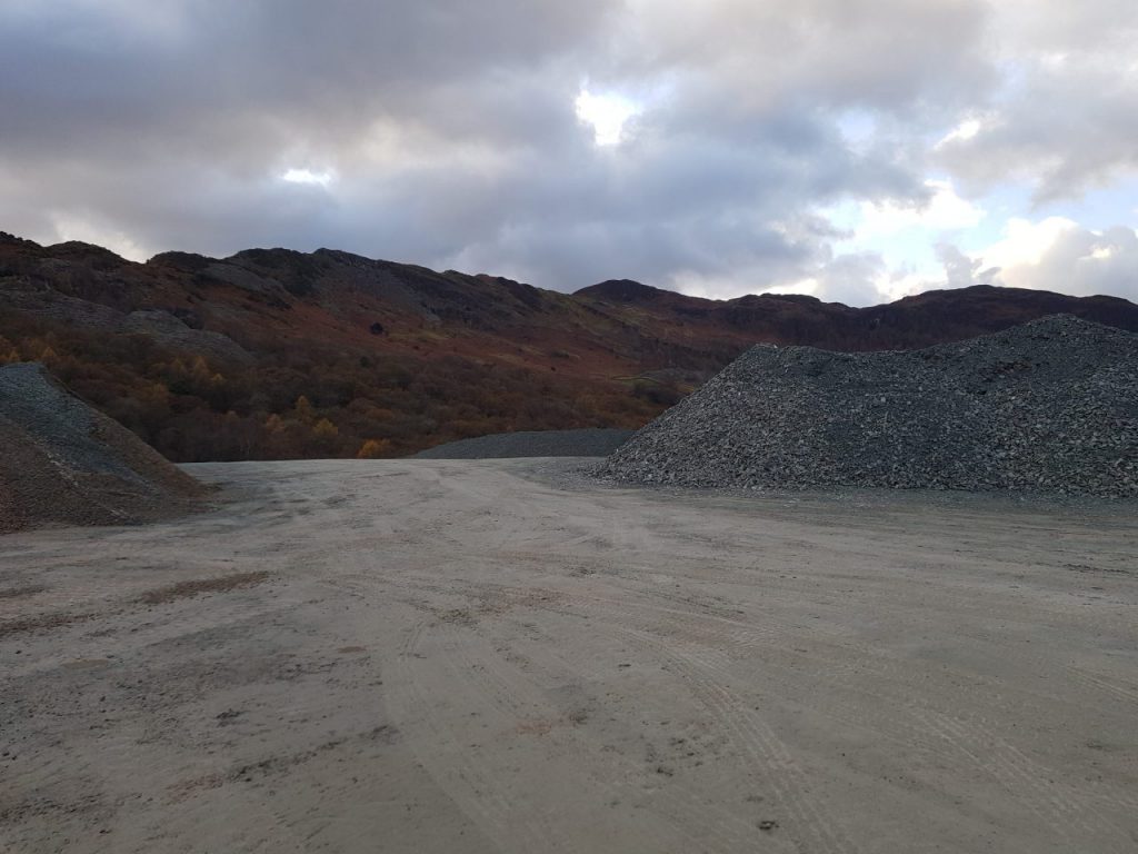 Elterwater and older quarries up the side of Lingmoor Fell