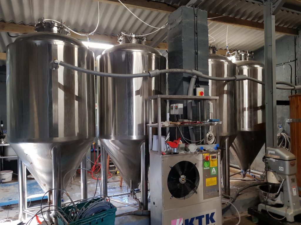 Fermenters at Grasmere Brewery