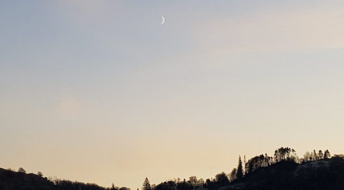 The Moon, looking south from Grasmere